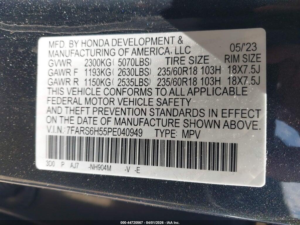 7FARS6H55PE040949 2023 HONDA CR-V HYBRID photo no. 9