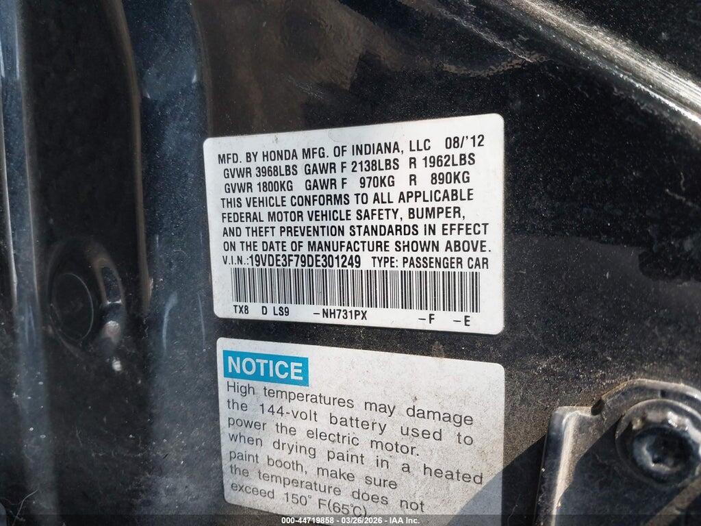 19VDE3F79DE301249 2013 ACURA ILX HYBRID photo no. 9