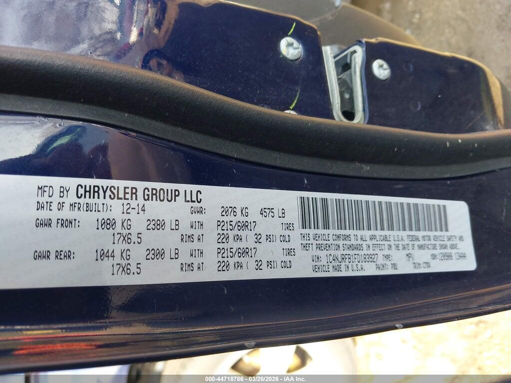 1C4NJRFB1FD183927 2015 JEEP PATRIOT photo no. 9