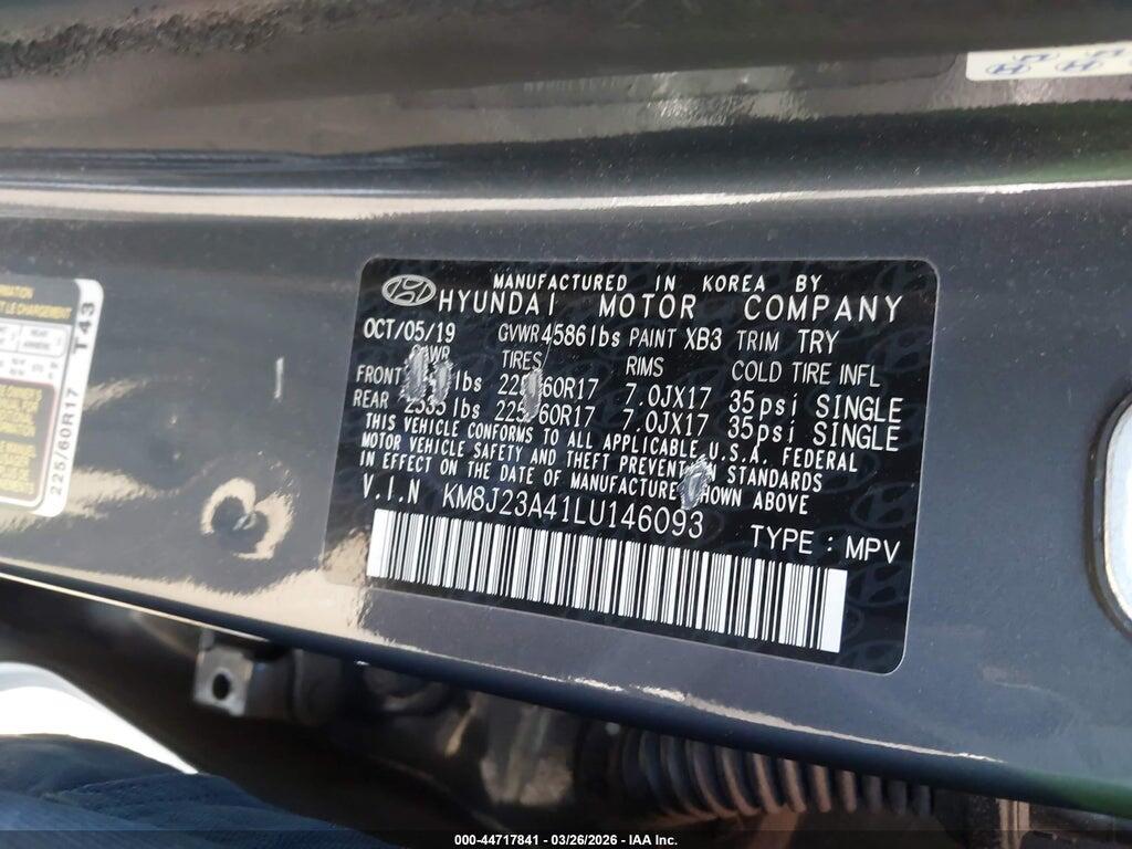 KM8J23A41LU146093 2020 HYUNDAI TUCSON photo no. 9