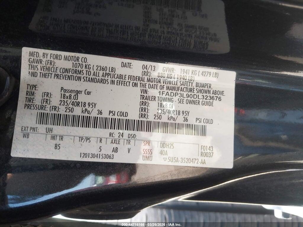 1FADP3L90DL323676 2013 FORD FOCUS ST photo no. 9