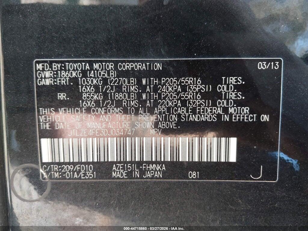 JTLZE4FE3DJ034747 2013 SCION XB photo no. 9