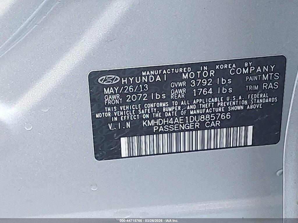 KMHDH4AE1DU885766 2013 HYUNDAI ELANTRA photo no. 9