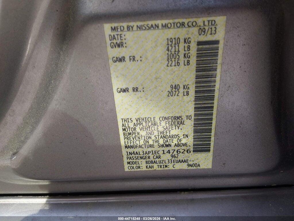 1N4AL3AP1EC147626 2014 NISSAN ALTIMA photo no. 9
