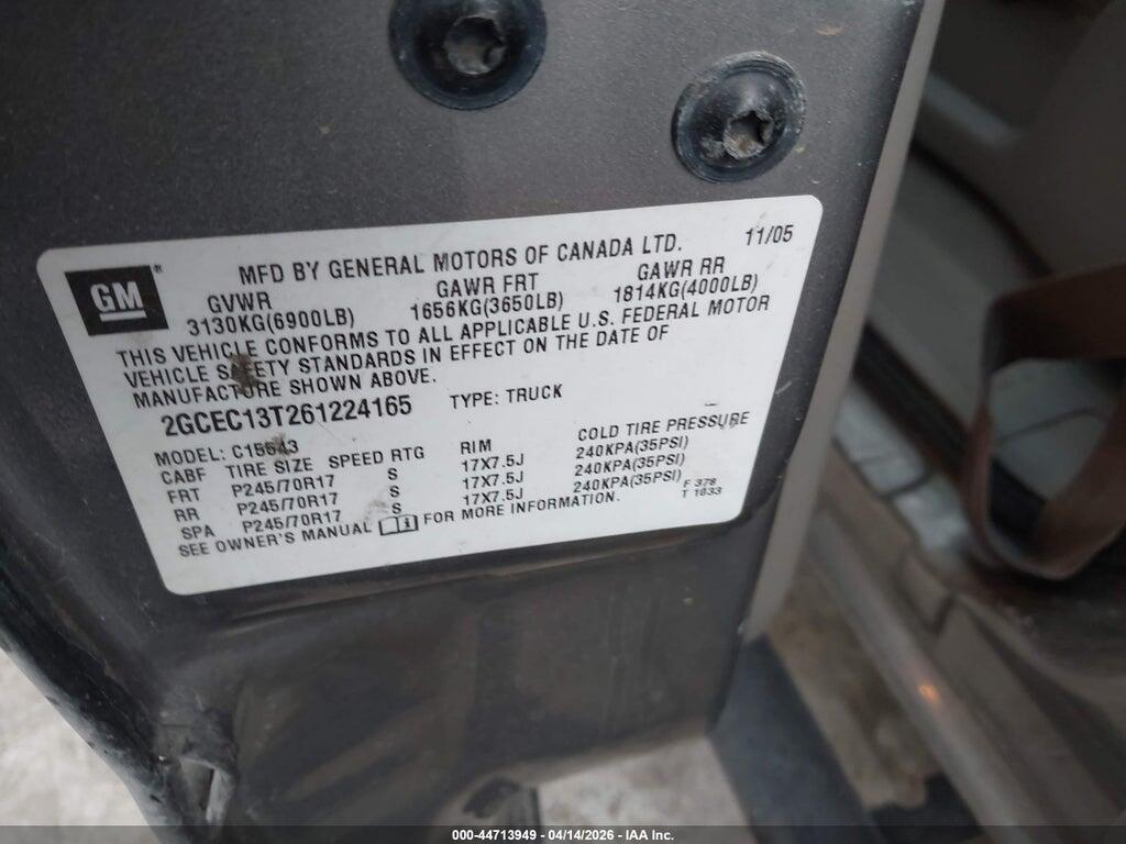2GCEC13T261224165 2006 CHEVROLET SILVERADO 1500 photo no. 9
