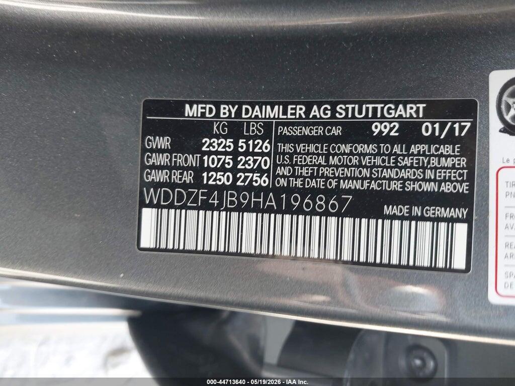 WDDZF4JB9HA196867 2017 MERCEDES-BENZ E 300 photo no. 9
