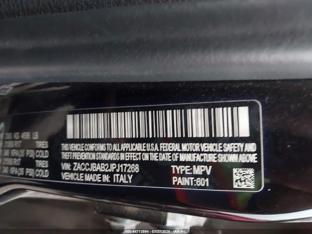 ZACCJBAB2JPJ17268 2018 JEEP RENEGADE photo no. 9