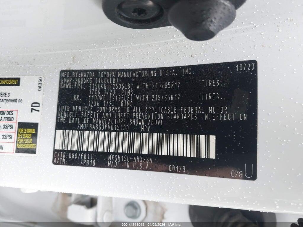 7MUFBABG3PV015190 2023 TOYOTA COROLLA CROSS HYBRID photo no. 9