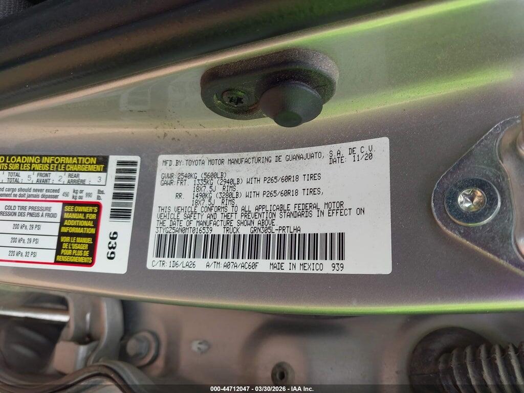3TYGZ5AN0MT016539 2021 TOYOTA TACOMA photo no. 9