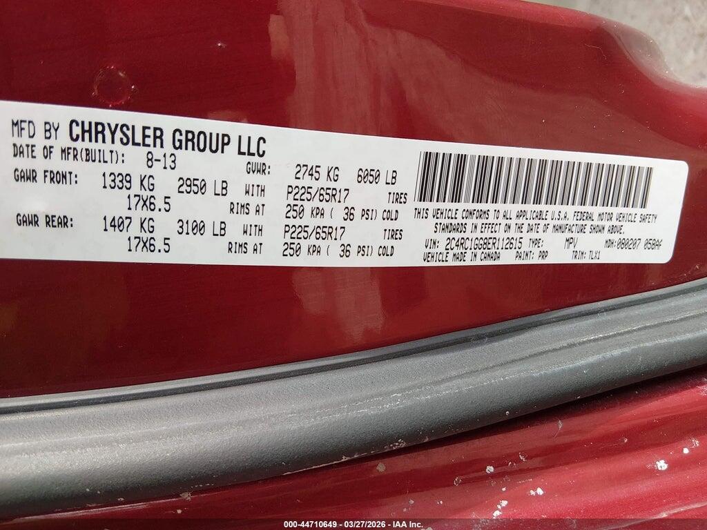 2C4RC1GG8ER112615 2014 CHRYSLER TOWN & COUNTRY photo no. 9