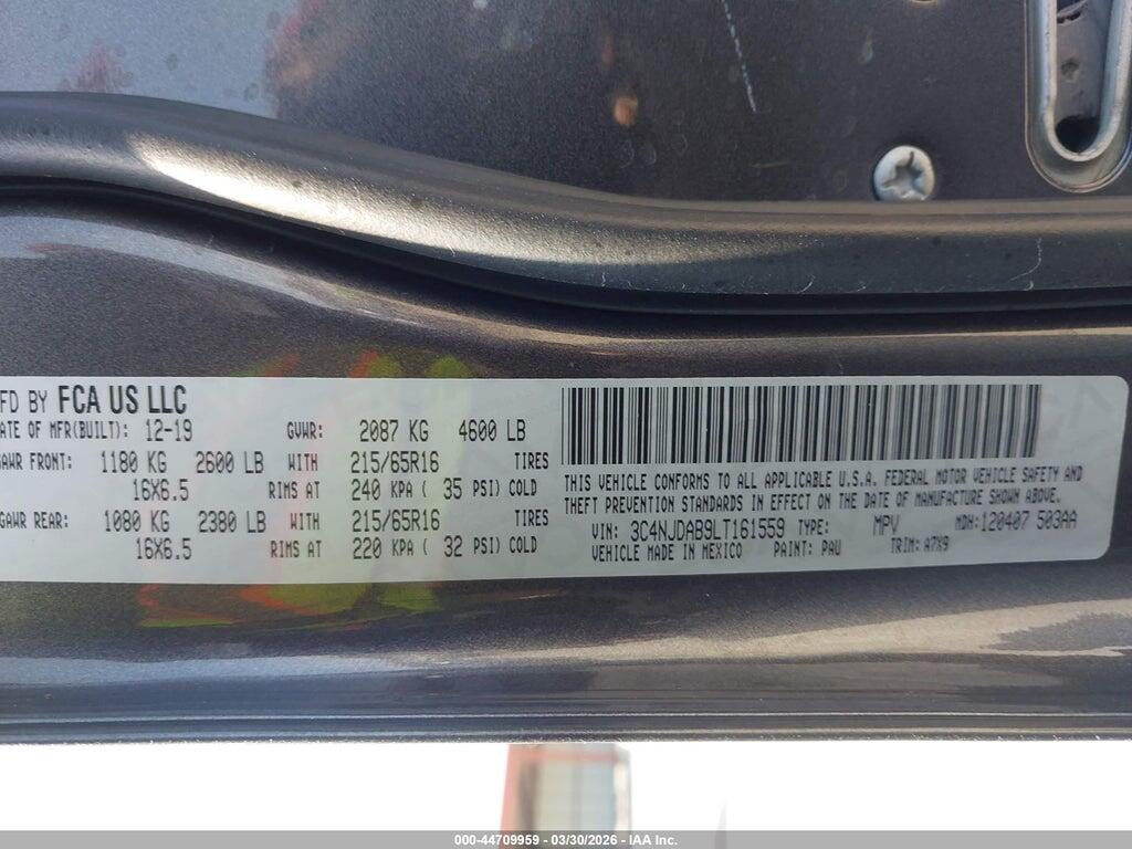 3C4NJDAB9LT161559 2020 JEEP COMPASS photo no. 9