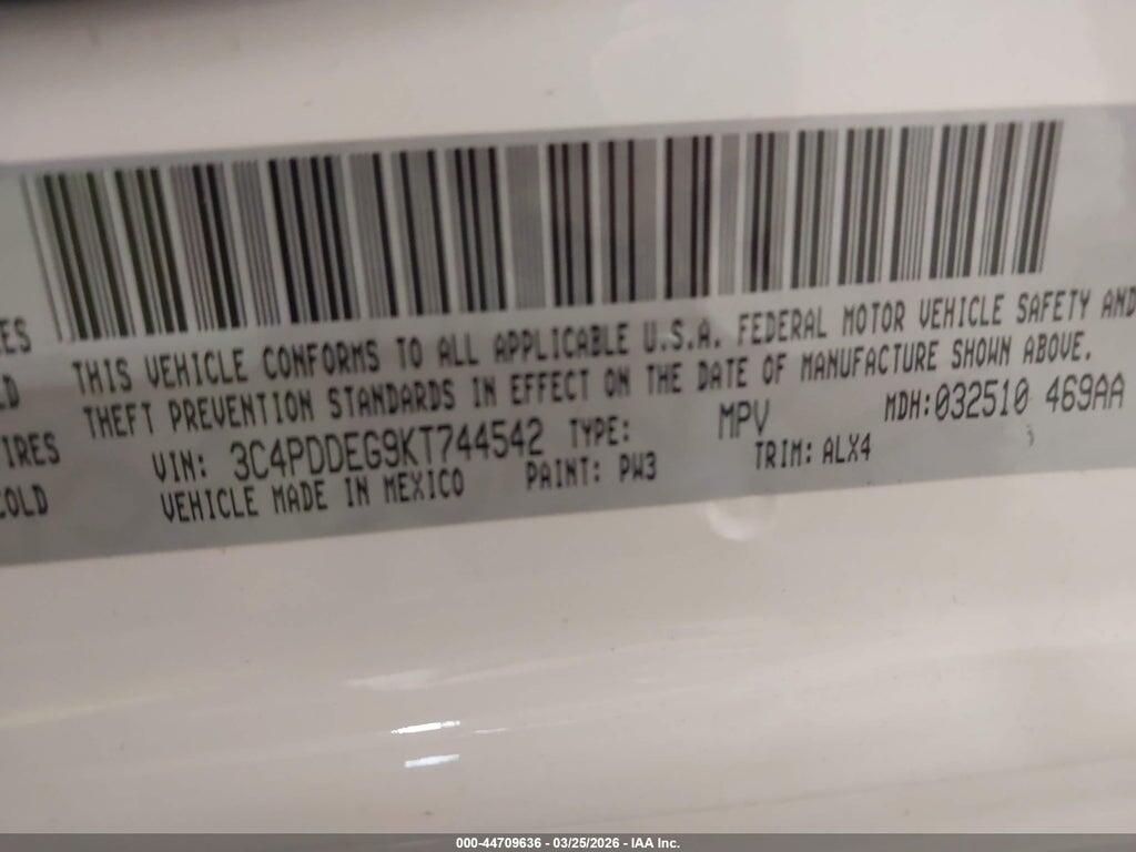 3C4PDDEG9KT744542 2019 DODGE JOURNEY photo no. 9