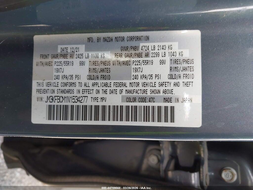 JM3KFBCM1N1534277 2022 MAZDA CX-5 photo no. 9