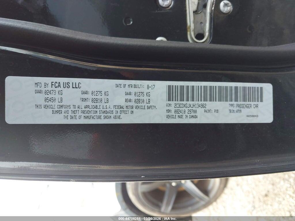 2C3CDXGJXJH134962 2018 DODGE CHARGER photo no. 9