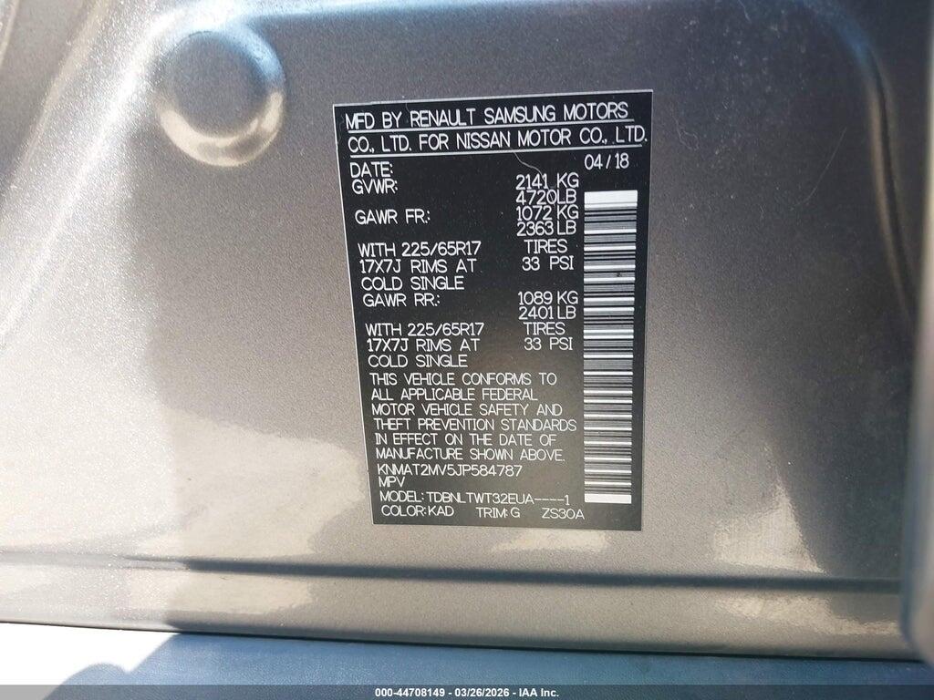 KNMAT2MV5JP584787 2018 NISSAN ROGUE photo no. 9