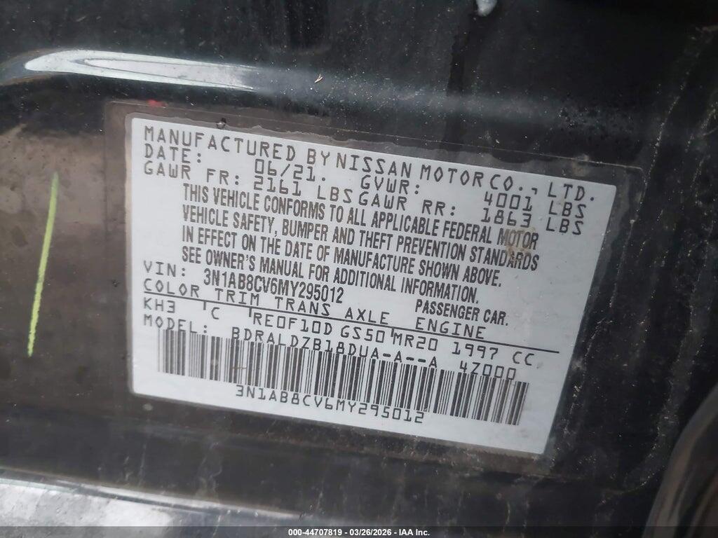 3N1AB8CV6MY295012 2021 NISSAN SENTRA photo no. 9