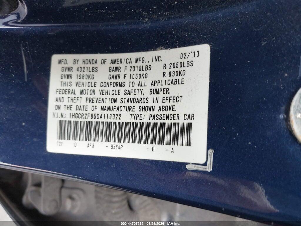 1HGCR2F85DA119322 2013 HONDA ACCORD photo no. 9