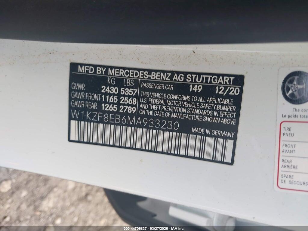 W1KZF8EB6MA933230 2021 MERCEDES-BENZ E 350 photo no. 9