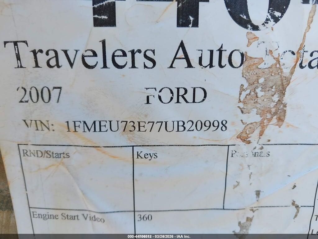 1FMEU73E77UB20998 2007 FORD EXPLORER photo no. 9