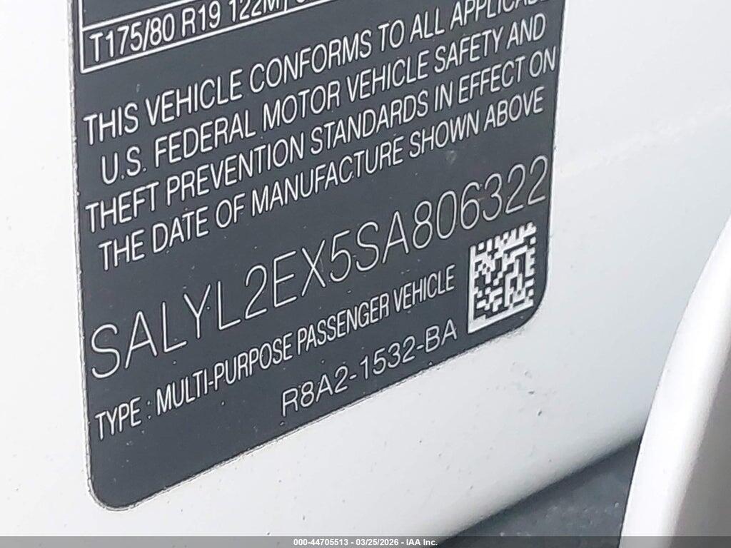 SALYL2EX5SA806322 2025 LAND ROVER RANGE ROVER VELAR photo no. 9