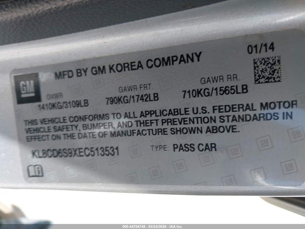 KL8CD6S9XEC513531 2014 CHEVROLET SPARK photo no. 9