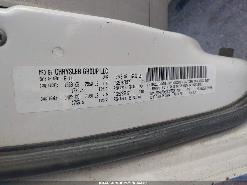 2A4RR7DX9AR377005 2010 CHRYSLER TOWN & COUNTRY photo no. 9