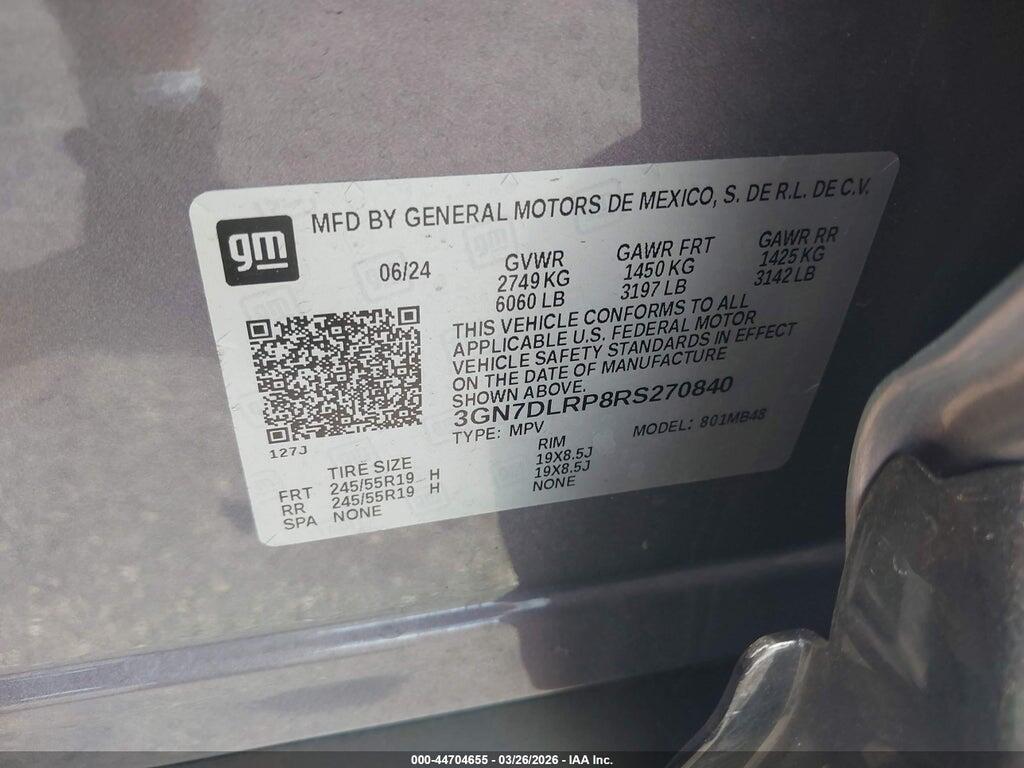 3GN7DLRP8RS270840 2024 CHEVROLET EQUINOX EV photo no. 9