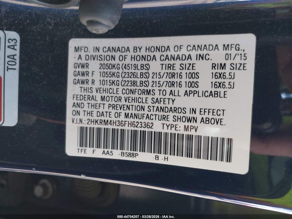 2HKRM4H36FH623362 2015 HONDA CR-V photo no. 9