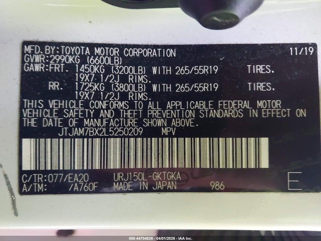 JTJAM7BX2L5250209 2020 LEXUS GX 460 photo no. 9
