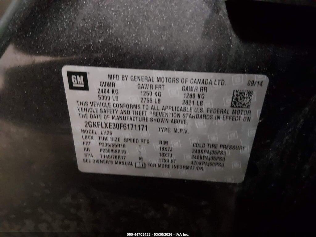 2GKFLXE30F6171171 2015 GMC TERRAIN photo no. 9