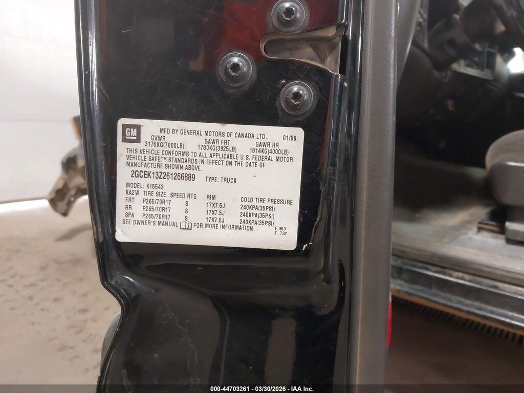 2GCEK13Z261266889 2006 CHEVROLET SILVERADO 1500 photo no. 9