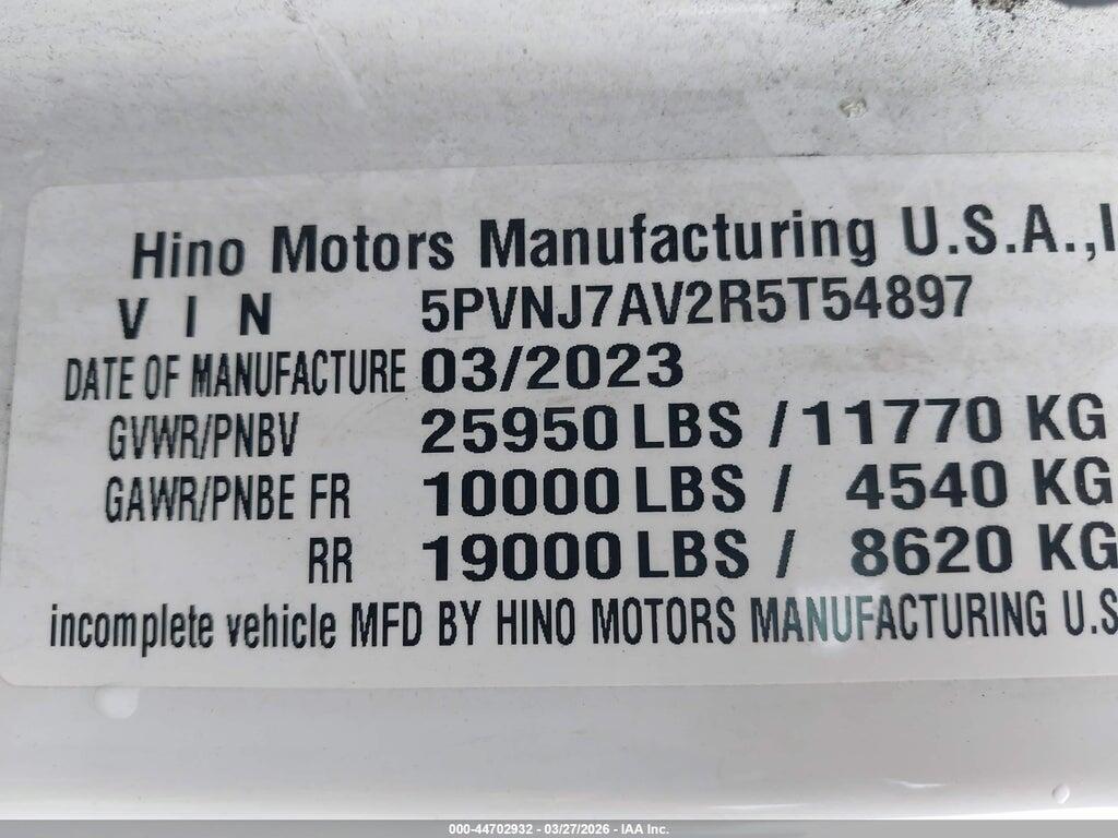 5PVNJ7AV2R5T54897 2024 HINO HINO L6 photo no. 8
