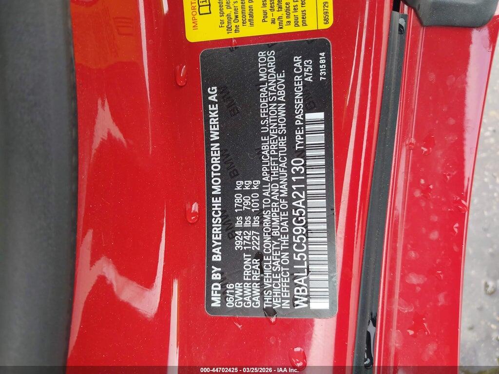 WBALL5C59G5A21130 2016 BMW Z4 photo no. 9