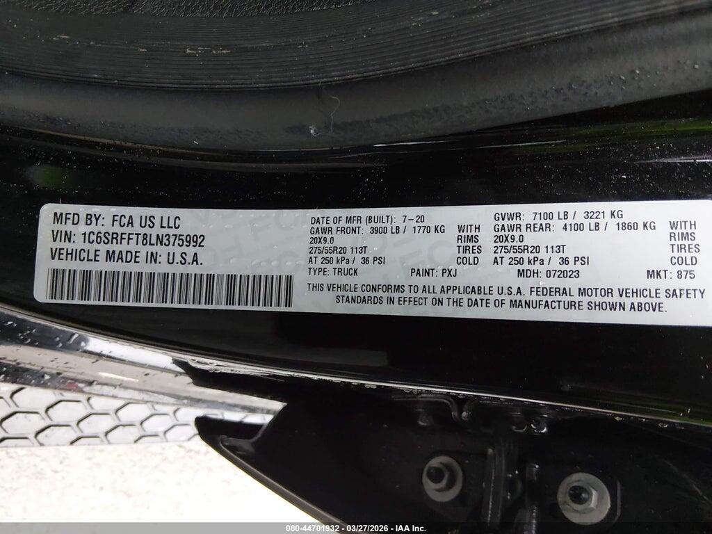 1C6SRFFT8LN375992 2020 RAM 1500 photo no. 9