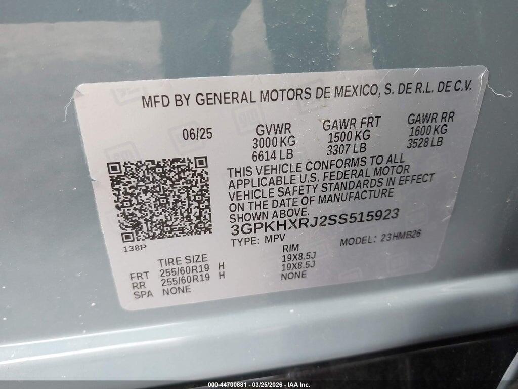 3GPKHXRJ2SS515923 2025 HONDA PROLOGUE photo no. 9