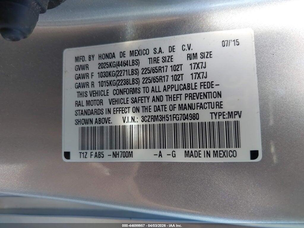 3CZRM3H51FG704980 2015 HONDA CR-V photo no. 9