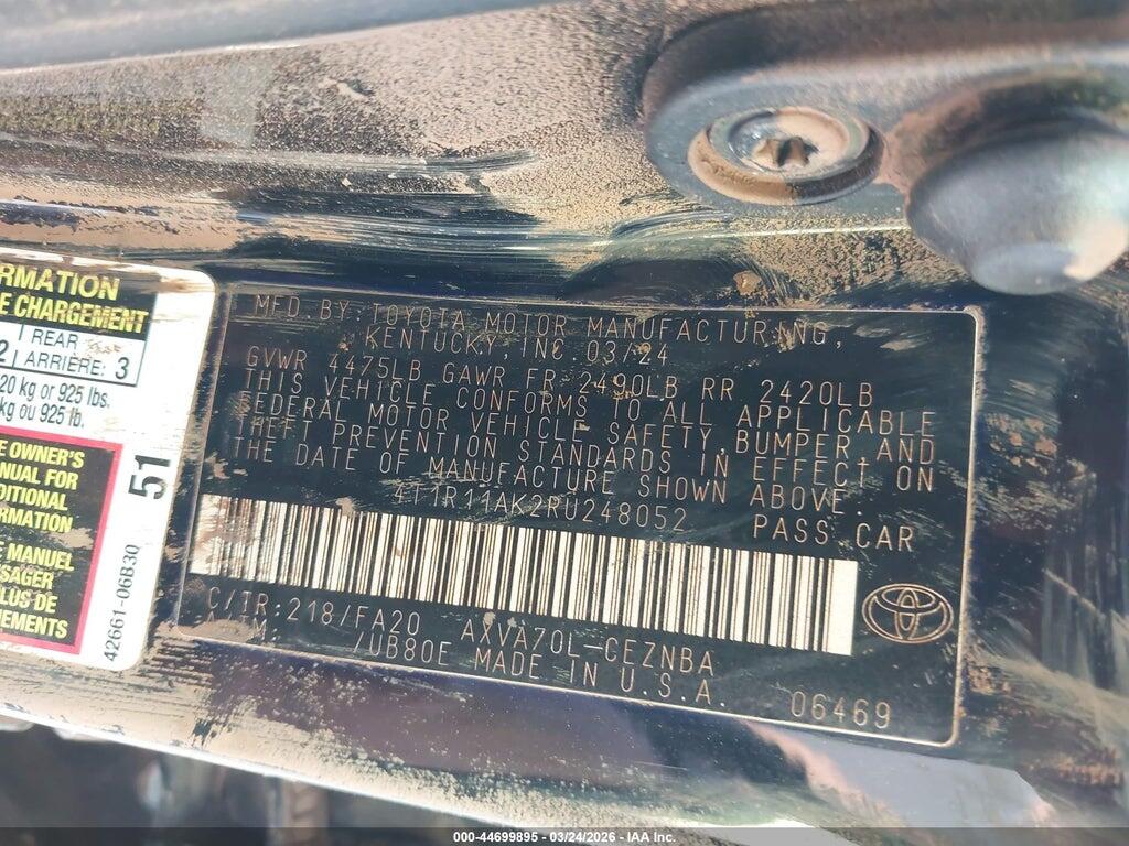 4T1R11AK2RU248052 2024 TOYOTA CAMRY photo no. 9