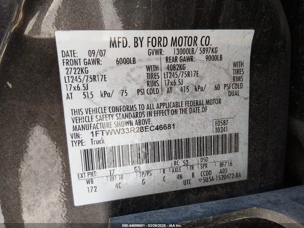 1FTWW33R28EC46681 2008 FORD F-350 photo no. 8