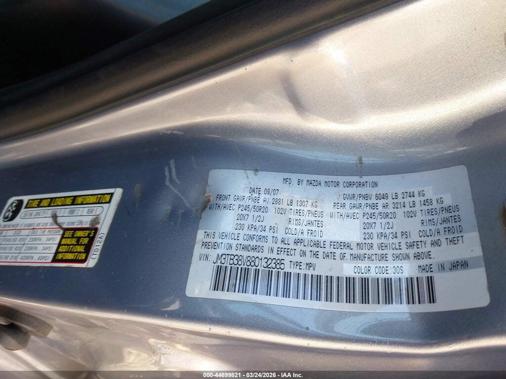 JM3TB38V880132385 2008 MAZDA CX-9 photo no. 9