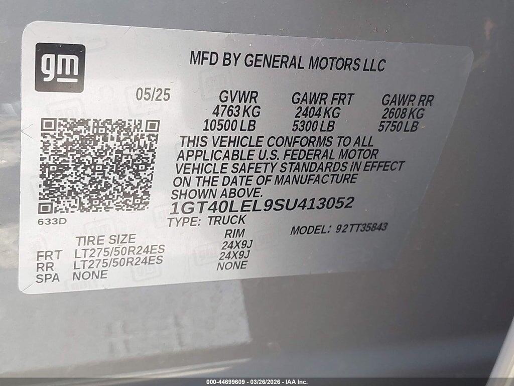 1GT40LEL9SU413052 2025 GMC SIERRA EV photo no. 8