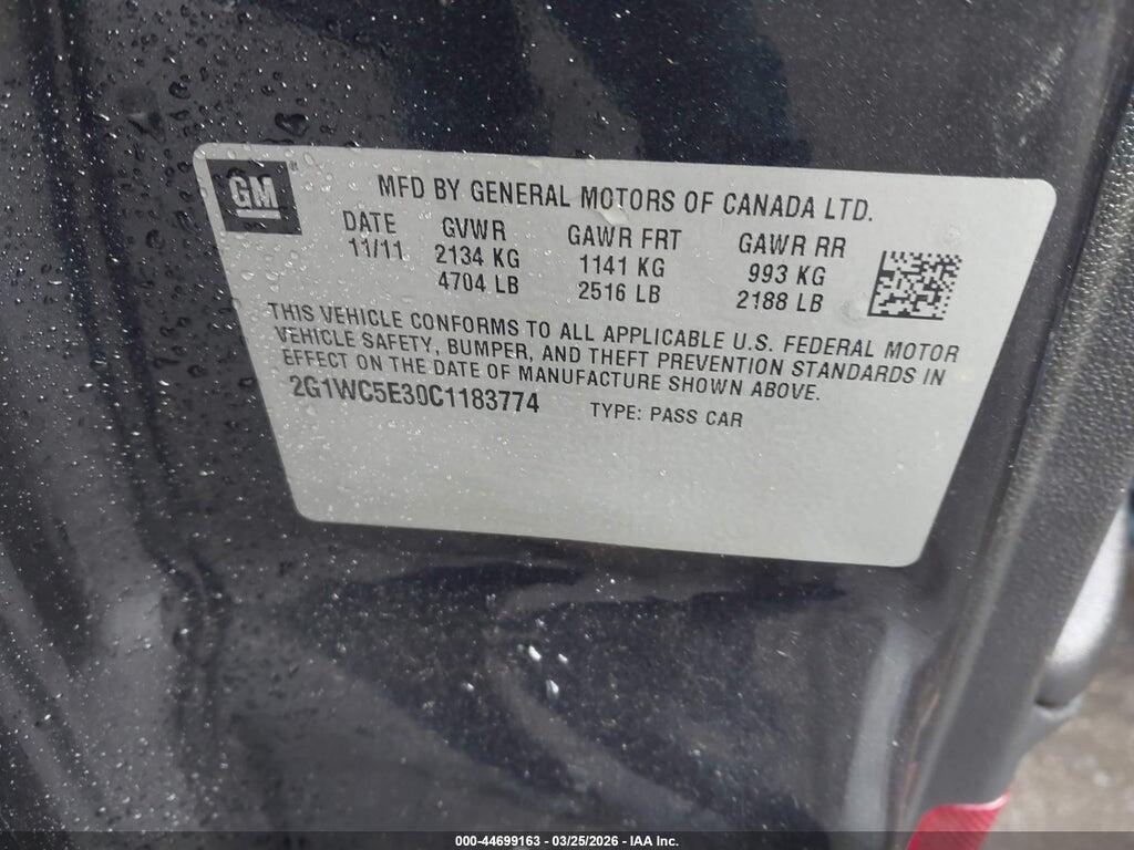 2G1WC5E30C1183774 2012 CHEVROLET IMPALA photo no. 9