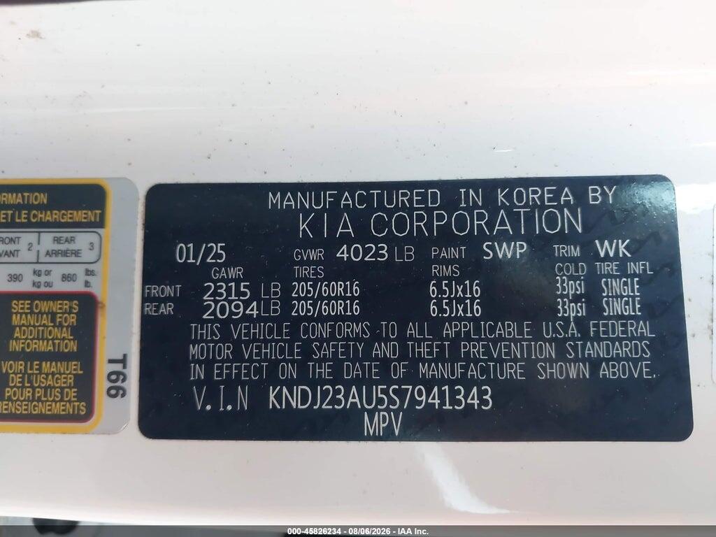 KNDJ23AU5S7941343 2025 KIA SOUL photo no. 9