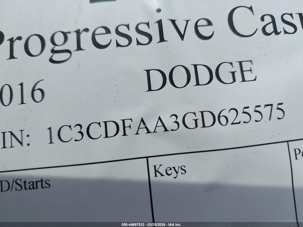 1C3CDFAA3GD625575 2016 DODGE DART photo no. 9