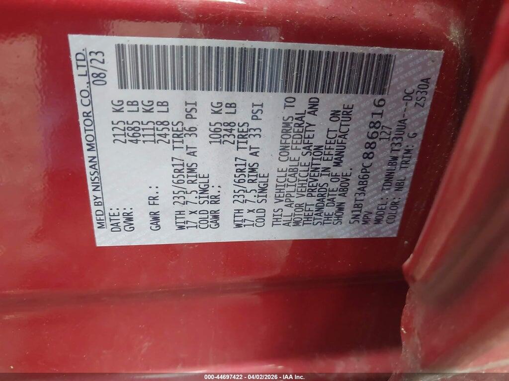 5N1BT3AB6PC886816 2023 NISSAN ROGUE photo no. 9