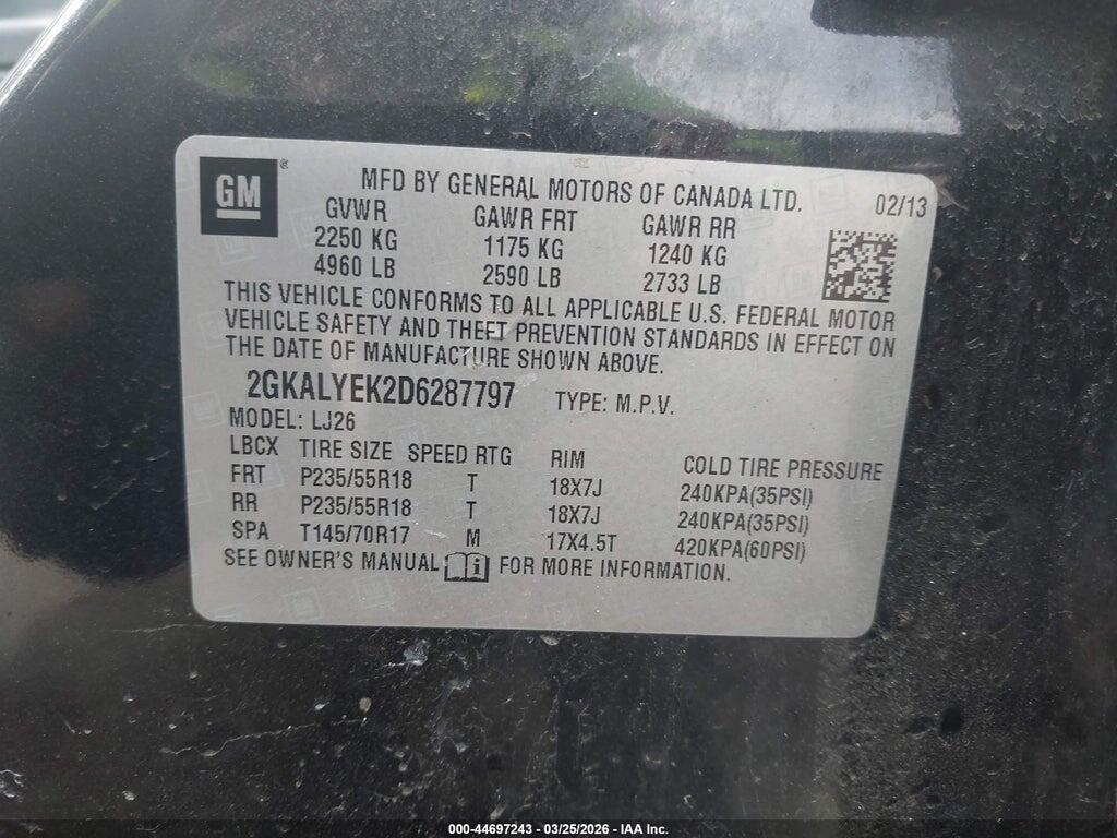 2GKALYEK2D6287797 2013 GMC TERRAIN photo no. 9