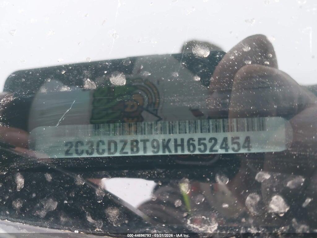 2C3CDZBT9KH652454 2019 DODGE CHALLENGER photo no. 9