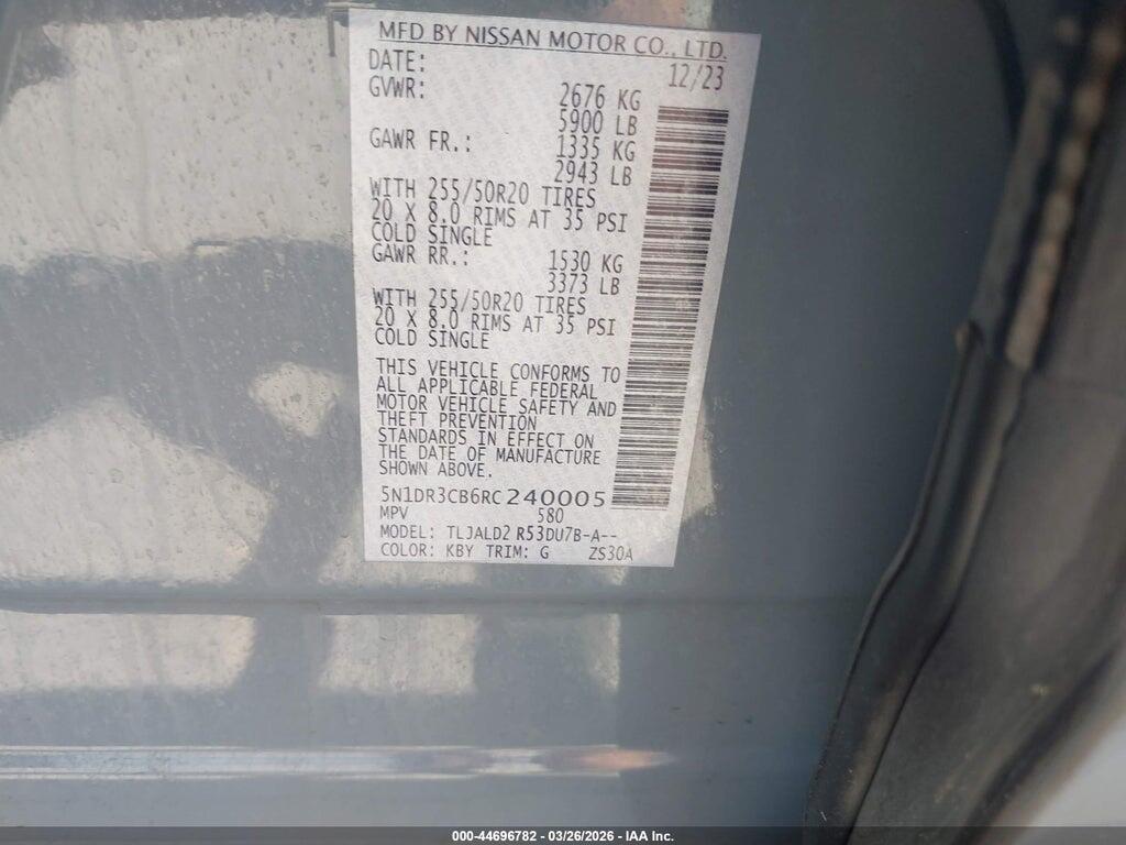 5N1DR3CB6RC240005 2024 NISSAN PATHFINDER photo no. 9