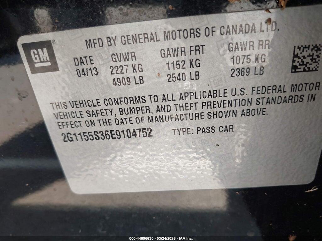 2G1155S36E9104752 2014 CHEVROLET IMPALA photo no. 9