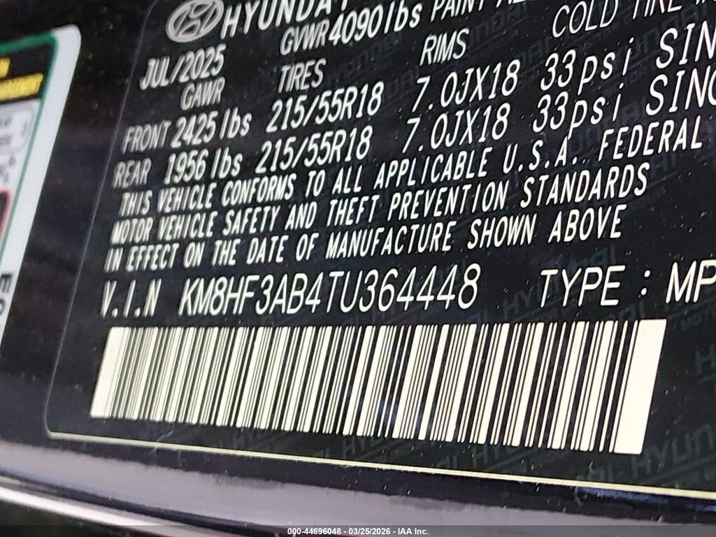 KM8HF3AB4TU364448 2026 HYUNDAI KONA photo no. 9