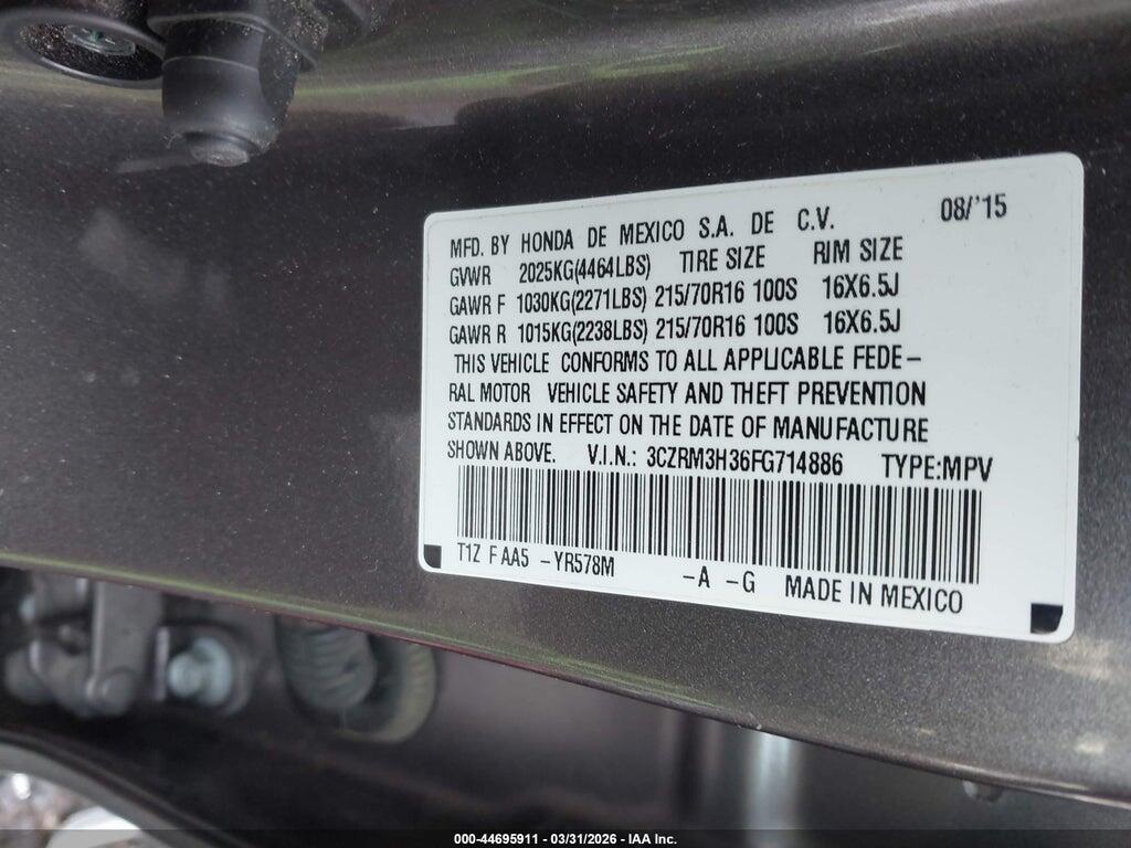 3CZRM3H36FG714886 2015 HONDA CR-V photo no. 9